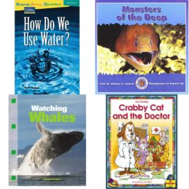 Children's Fun & Educational 4 Pack Paperback Book Bundle (Ages 6-12): Language, Literacy & Vocabulary - Reading Expeditions Earth Science: How Do We Use Water? Language, Literacy, and Vocabulary - Reading Expeditions, Monsters of the Deep Dominie Marine Life Young Readers, Watching Whales Newbridge discovery links, CRABBY CAT AND THE DOCTOR