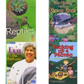 Children's Fun & Educational 4 Pack Paperback Book Bundle (Ages 6-12): Reptiles Go Facts Series, Book Treks Extension the Mystery of the Rescued Rubies Gr 5 2005c, IOPENERS EVA THE BEEKEEPER SINGLE GRADE 1 2005C, Packing up a Picnic: Activities and Recipes for Kids Acitvities for Kids