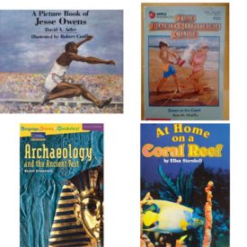 Children's Fun & Educational 4 Pack Paperback Book Bundle (Ages 6-12): A Picture Book of Jesse Owens Picture Book Biography, Dawn on the Coast The Baby-Sitters Club #23, Archaeology and the Ancient Past Rise and Shine, AT HOME ON A CORAL REEF, SINGLE COPY, VERY FIRST CHAPTERS
