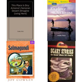 Children's Fun & Educational 4 Pack Paperback Book Bundle (Ages 6-12): This Place Is Dry: Arizonas Sonoran Desert Imagine Living Here, Language, Literacy & Vocabulary - Reading Expeditions U.S. Regions: Explore The Southeast Language, Literacy, and Vocabulary - Reading Expeditions, SALMAGUNDI Dominie Joy Chapter Books, Scary Stories to Read When Its Dark