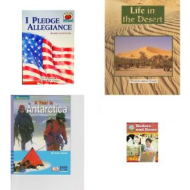 Children's Fun & Educational 4 Pack Paperback Book Bundle (Ages 6-12): I Pledge Allegiance On My Own History, Steck-Vaughn Pair-It Books Fluency Stage 4: Student Reader Life in the Desert, Story Book, IOPENERS A YEAR IN THE ANTARCTIC SINGLE GRADE 3 2005C, Library Book: Reduce and Reuse Rise and Shine