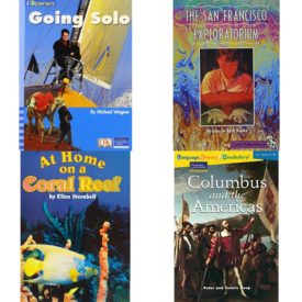 Children's Fun & Educational 4 Pack Paperback Book Bundle (Ages 6-12): IOPENERS GOING SOLO SINGLE GRADE 5 2005C, LITTLE CELEBRATIONS, THE SAN FRANCISCO EXPLORATORIUM, SINGLE COPY, FLUENCY, STAGE 3B Celebration Press, AT HOME ON A CORAL REEF, SINGLE COPY, VERY FIRST CHAPTERS, Language, Literacy & Vocabulary - Reading Expeditions U.S. History and Life: Columbus and The Americas Language, Literacy, and Vocabulary - Reading Expeditions