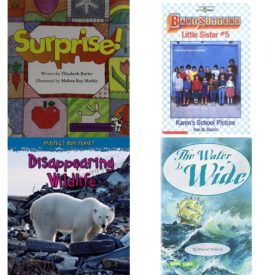 Children's Fun & Educational 4 Pack Paperback Book Bundle (Ages 6-12): LITTLE CELEBRATIONS, SURPRISE!, FLUENCY, STAGE 3A, Karens School Picture Baby-Sitters Little Sister, No. 5, Disappearing Wildlife Protect Our Planet, The Water is Wide Book Treks, Level 4