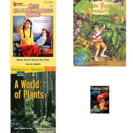 Children's Fun & Educational 4 Pack Paperback Book Bundle (Ages 6-12): Mary Anne Saves the Day Baby Sitters Club, No. 4, Steck-Vaughn Pair-It Books Early Fluency Stage 3: Student Reader Rain Forest Adventure , Story Book, Language, Literacy & Vocabulary - Reading Expeditions Life Science/Human Body: A World of Plants Language, Literacy, and Vocabulary - Reading Expeditions, Broken Sky #6