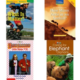 Children's Fun & Educational 4 Pack Paperback Book Bundle (Ages 6-12): Language, Literacy & Vocabulary - Reading Expeditions Physical Science: What Is Matter? Language, Literacy, and Vocabulary - Reading Expeditions, Reading Expeditions Science: Math Behind the Science: How Many Ants in an Anthill? by National Geographic Learning, Karens in Love Baby-Sitters Little Sister, No. 15, Our World Readers: Caring for Elephant Orphans: American English