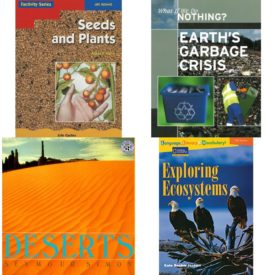 Children's Fun & Educational 4 Pack Paperback Book Bundle (Ages 6-12): SEEDS AND PLANTS Dominie Factivity, Library Book: Earths Garbage Crisis What If We Do Nothing?, Deserts, Language, Literacy & Vocabulary - Reading Expeditions Life Science/Human Body: Exploring Ecosystems Language, Literacy, and Vocabulary - Reading Expeditions