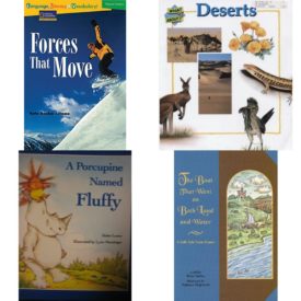 Children's Fun & Educational 4 Pack Paperback Book Bundle (Ages 6-12): Language, Literacy & Vocabulary - Reading Expeditions Physical Science: Forces That Move Language, Literacy, and Vocabulary - Reading Expeditions, Deserts First Starts, A Porcupine Named Fluffy, READING 2000 LEVELED READER 6.179A THE BOAT THAT WENT ON BOTH LAND AND WATER Scott Foresman Reading: Orange Level