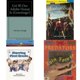 Children's Fun & Educational 4 Pack Paperback Book Bundle (Ages 6-12): Grt Bl Our Adobe House Is Greetings!, Language, Literacy & Vocabulary - Reading Expeditions U.S. History and Life: Columbus and The Americas Language, Literacy, and Vocabulary - Reading Expeditions, Starring First Grade, Predators in the Rain Forest Deep in the Rain Forest