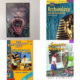 Children's Fun & Educational 4 Pack Paperback Book Bundle (Ages 6-12): FANGS OF EVIL Bullseye chillers Mar 01, 1994 Steiber, Ellen, Archaeology and the Ancient Past Rise and Shine, Kristy and the Dirty Diapers Baby-sitters Club, SPUGETE MYSTERY Dominie Joy Chapter Books