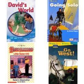 Children's Fun & Educational 4 Pack Paperback Book Bundle (Ages 6-12): BOOK TREKS DAVIDSS WORLD LEVEL 5, IOPENERS GOING SOLO SINGLE GRADE 5 2005C, Karens Stepmother Baby-Sitters Little Sister, No. 49, Language, Literacy & Vocabulary - Reading Expeditions U.S. History and Life: Go West! Rise and Shine