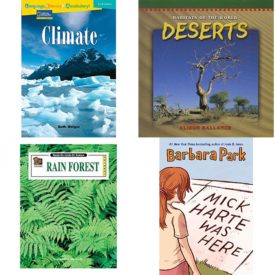 Children's Fun & Educational 4 Pack Paperback Book Bundle (Ages 6-12): Language, Literacy & Vocabulary - Reading Expeditions Earth Science: Climate Avenues, DESERTS, Rain Forest Hands-On Minds-On Science Series, Mick Harte Was Here