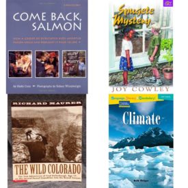 Children's Fun & Educational 4 Pack Paperback Book Bundle (Ages 6-12): Come Back, Salmon: How a Group of Dedicated Kids Adopted Pigeon Creek and Brought it Back to Life, SPUGETE MYSTERY Dominie Joy Chapter Books, The Wild Colorado: The true adventures of Fred Dellenbaugh, age 17, on the second Powell Expedition into the Grand Canyon, Language, Literacy & Vocabulary - Reading Expeditions Earth Science: Climate Avenues