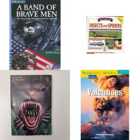 Children's Fun & Educational 4 Pack Paperback Book Bundle (Ages 6-12): IOPENERS A BAND OF BRAVE MEN: STORY OF THE 54TH REGIMENT SINGLE GRADE 5 2005C, Insects and Spiders Spectacular Science Projects, FANGS OF EVIL Bullseye chillers Mar 01, 1994 Steiber, Ellen, Language, Literacy & Vocabulary - Reading Expeditions Earth Science: Volcanoes Language, Literacy, and Vocabulary - Reading Expeditions