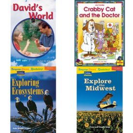 Children's Fun & Educational 4 Pack Paperback Book Bundle (Ages 6-12): BOOK TREKS DAVIDSS WORLD LEVEL 5, CRABBY CAT AND THE DOCTOR, Language, Literacy & Vocabulary - Reading Expeditions Life Science/Human Body: Exploring Ecosystems Language, Literacy, and Vocabulary - Reading Expeditions, Language, Literacy & Vocabulary - Reading Expeditions U.S. Regions: Explore The Midwest Language, Literacy, and Vocabulary - Reading Expeditions