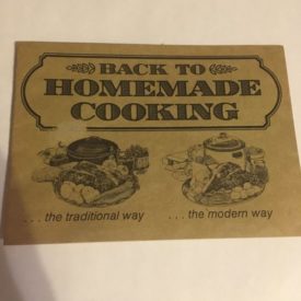 Back to Homemade Cooking (Paperback)(New Old Stock)