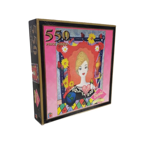 Assorted Puzzles 4 Pack Bundle: Golden Premier Disney Mickey's World Tour 1992 Egypt 120 Piece Puzzle, Barbie Artist Series Mc Elroy 550 Piece Jigsaw Puzzle, 18"x24", 1000 Piece Jigsaw Puzzle Home Garden, 1991 Claude Haycraft Photograpy Sea Oats 550 Piece Jigsaw Puzzle By Cape Sh...