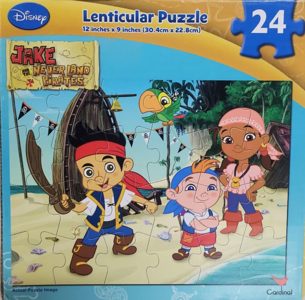 Assorted Puzzles 4 Pack Bundle: The Learning Journey: Jumbo Floor Puzzles - Animals - Extra Large Puzzle Measures 3 ft by 2 ft - Preschool Toys & Gifts for Boys & Girls Ages 3 and Up 881347, Heartland 1000 Piece Jigsaw Puzzle, Sunsout Koi Garden by Royce McClure Jigsaw Puzzle 500 Piece, Cardinal Disney Jake and The Neverland Pirates Lenticular 24 Piece Puzzle