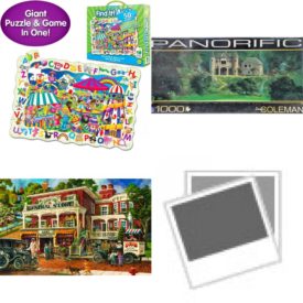 Assorted Puzzles 4 Pack Bundle: The Learning Journey Puzzle Doubles - Find It! ABC - 50 Piece Puzzle - Toys & Gifts for Boys & Girls Ages 3 and Up, 24 H x 36 W x 0.08 D, The Canadian Group Panorific Jigsaw Puzzle By James Coleman 1000 Pieces Golf Themed, Fannie Maes General Store a 1000-Piece Jigsaw Puzzle by Sunsout Inc., Ravensburger Celebrating Paris 1000 Piece Jigsaw Puzzle