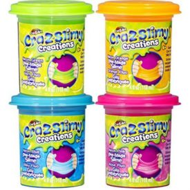 Cra-Z-Art, Cra-Z-Slimy Premade Single Cans Slime - 4 Oz Cans (4 Pack)