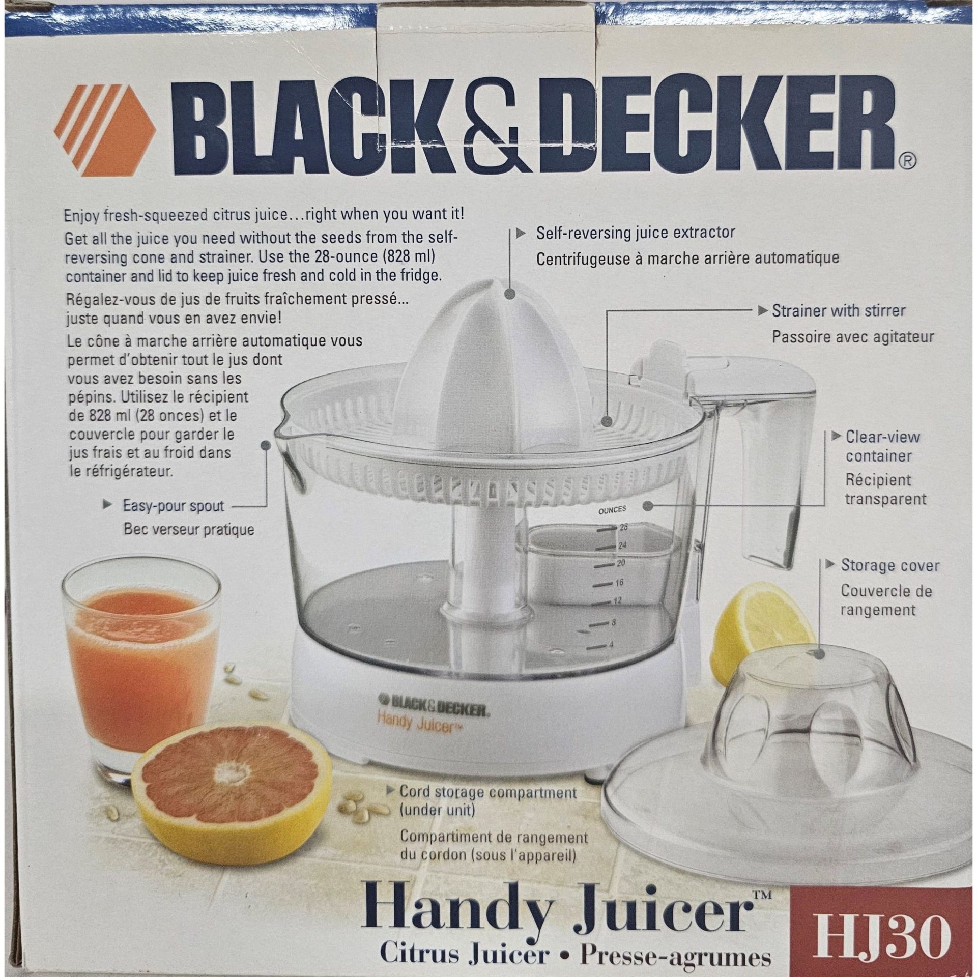 Black & Decker HJ30 Handy Electric Citrus Juicer 28oz Strainer - Nokomis  Bookstore & Gift Shop