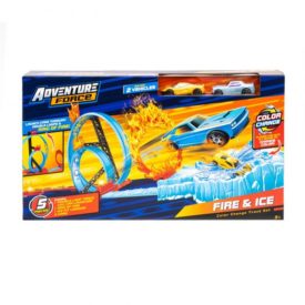 Adventure Force Fire and Ice, Color Change Track Set, Includes 2 Cars, Children Ages 3+