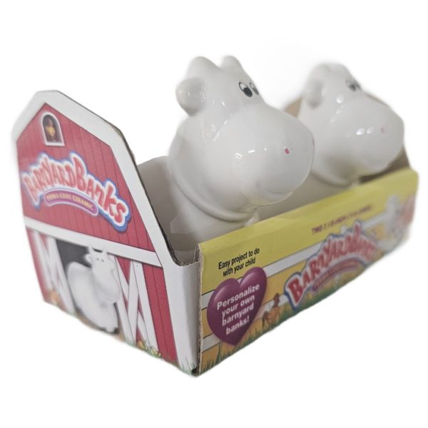 Barnyard Banks Ceramic Cow Set 3 1/8 Inch Personalize w/Markers