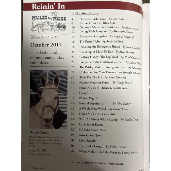 Mules and More - Oct. 2014 Vol. 24 Issue 12 (Back Issue Magazine)