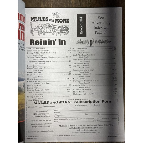 Mules and More - Oct. 2004 Vol 14. Issue 12 (Back Issue Magazine)