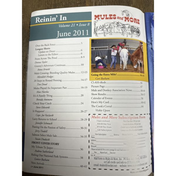 Mules and More - Jun. 2011 Vol. 21 Issue 8 (Back Issue Magazine)