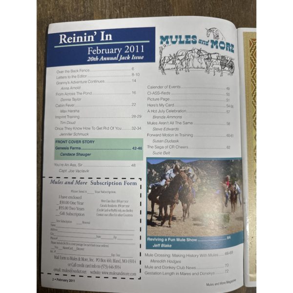 Mules and More - Feb. 2011 Vol. 21 Issue 4 (Back Issue Magazine)