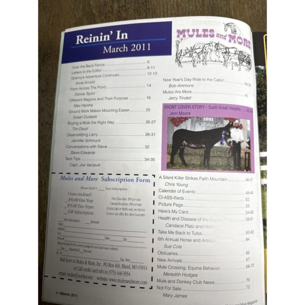 Mules and More - Mar. 2011 Vol. 21 Issue 4 (Back Issue Magazine)