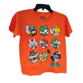 2013 Nintendo Super Mario & Friends Boys Cotton Orange Tee Size 8 Medium