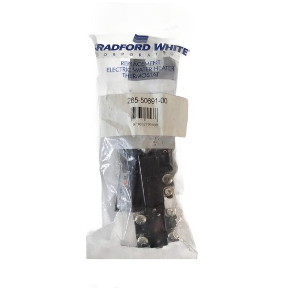 Bradford White 265-50691-00 Single Element Replacement Water Heater Thermostat, 1 Poles