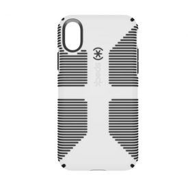 Speck CandyShell Grip Case for iPhone X, White/Black
