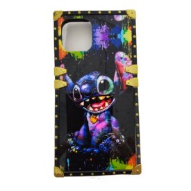 Disney Stitch iPhone 12 Pro Jelly Phone Case Multicolor Black/Gold Trim