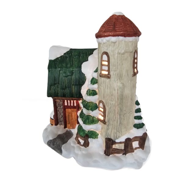 1996 Dickens Collectables BARN WITH SILO TOWNE SERIES Christmas Village HOUSE