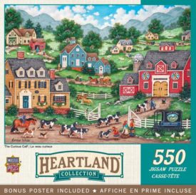 Heartland Collection "The Curious Calf" 550 Piece Jigsaw Puzzle by Masterpieces
