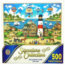 Signature Collection "Balloons Over The Bay" 500 Piece Jigsaw Puzzle by Masterpieces