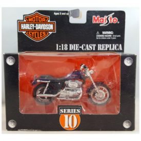 Harley-Davidson Motorcycle 2000 XL 1200S Sportster 1200 Custom 1:18 Die Cast Metal Replica with Plastic Details, 1 of 6 in Series #10