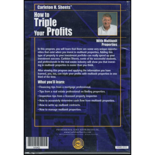 Carleton H. Sheets How to Triple Your Profits with Multiunit Properties (DVD)