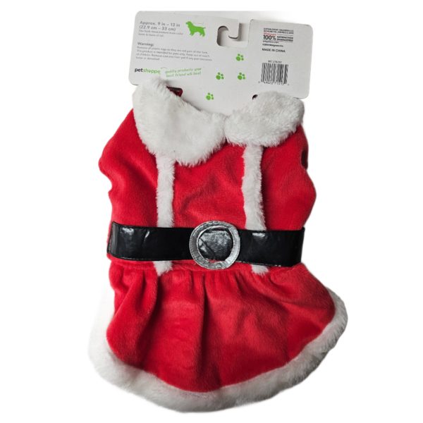 Petshoppe SANTA Red Holiday Size XS Small Dog Pet Costume Christmas 9-13"