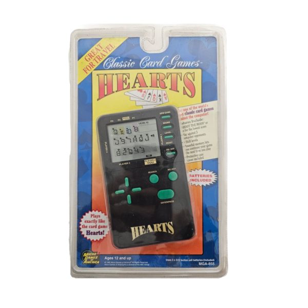 Vintage 1995 HEARTS ELECTRONIC HANDHELD Game by Micro Games of America
