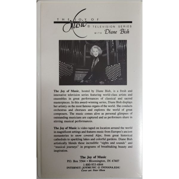 The Joy of Music TV Series Diane Bish - Johann S. Bach (VHS Tape)