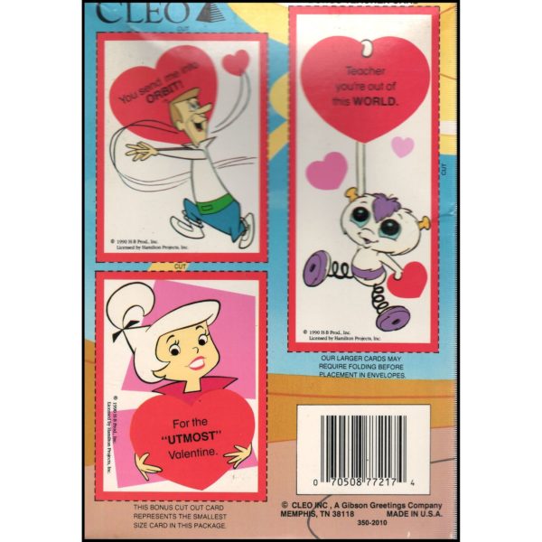 Vintage 1990 Valentine's Day Cards "The Jetson's" 32 Count by Cleo/Gibson