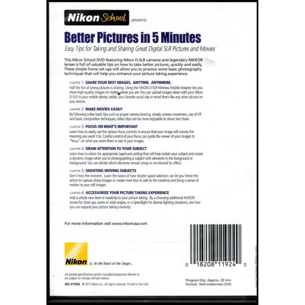 Nikon School DVD - Better Pictures in 5 Minutes (DVD)