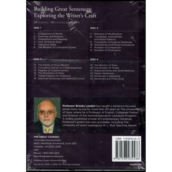 Building Great Sentences: Exploring the Writer's Craft (DVD)