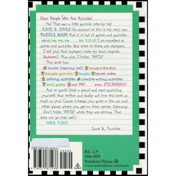 Junie B. Jones: These Puzzles Hurt My Brain! Book (Paperback)