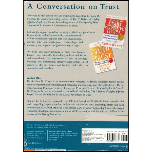 A Conversation on Trust (Audio CD)