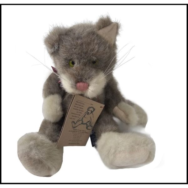 Boyds Bears Sweet Pea Gray Tuxedo Cat Green Eyes 10 Inch