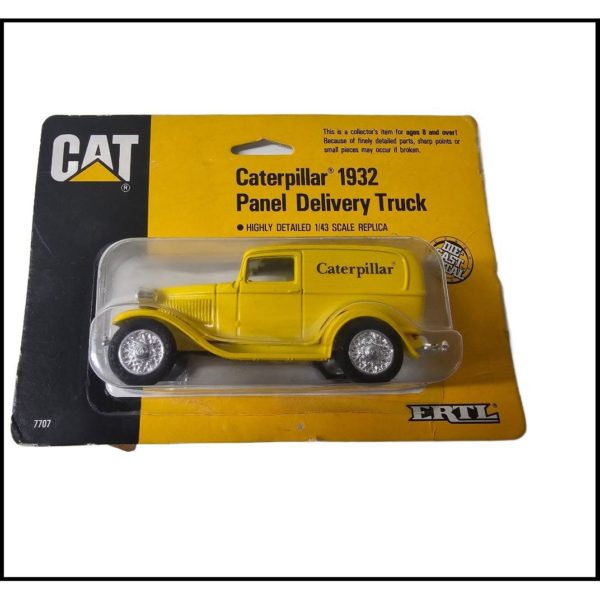 Vintage 1989 Ertl CAT Caterpillar 1932 Ford Panel Delivery Die Cast Truck 1/43 Scale